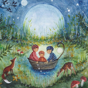 Bijdehansje Postcard Mushroom Children | Conscious Craft