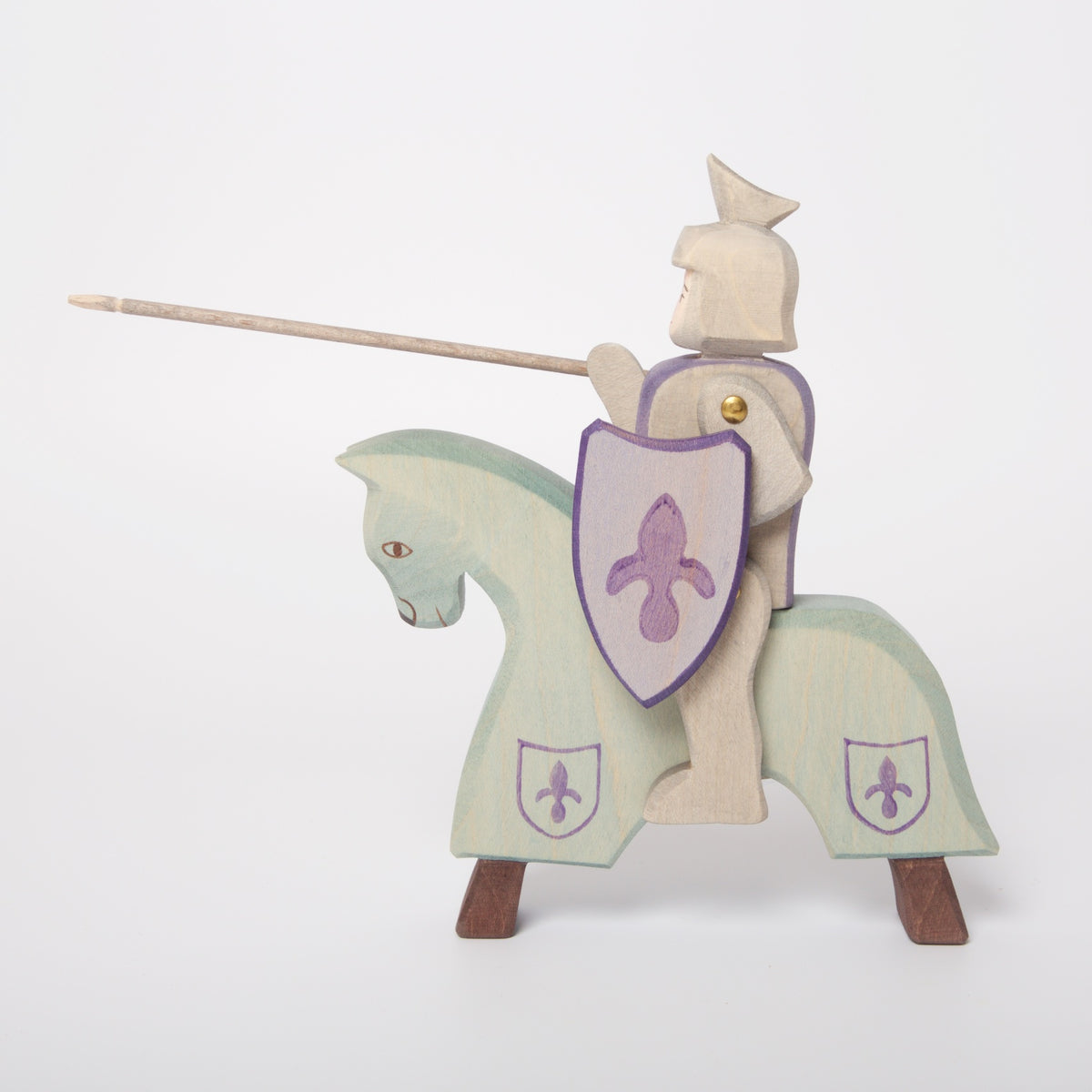 Waldorf Wooden Toys Wood Blocks, Wooden Horse Knight Figures