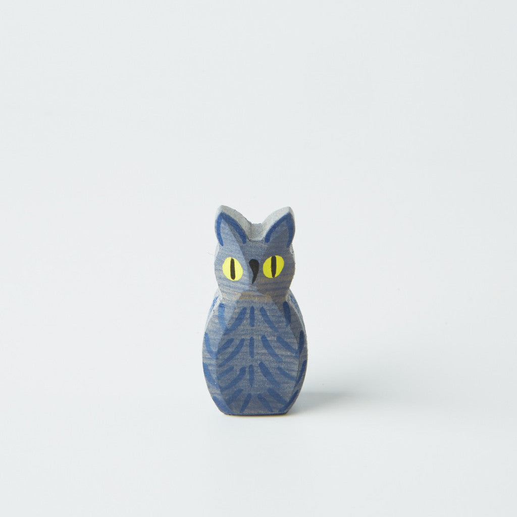 Ostheimer Wooden Blue Owl - Forest Animals | Conscious Craft
