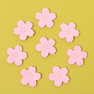 Rico Design Felt Cherry Blossoms | Pink & Gold | © Conscious Craft