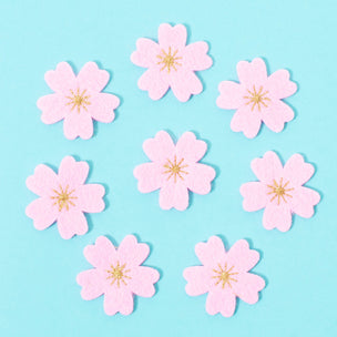 Rico Design Felt Cherry Blossoms | Pink & Gold | © Conscious Craft