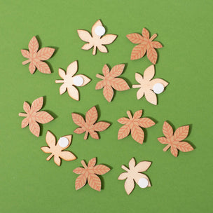 Wooden Leaf Stickers | © Conscious Craft