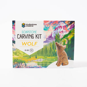 Studiostone Creative Soapstone Carving Kit | Wolf | © Conscious Craft