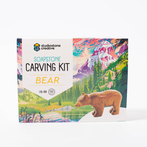 Studiostone Creative Soapstone Carving Kit | Bear | © Conscious Craft