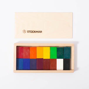 Stockmar Wax Blocks 16 | Wooden Box | © Conscious Craft