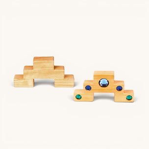Bauspiel Coloured Staircase with Luminous Blocks | 16 pieces