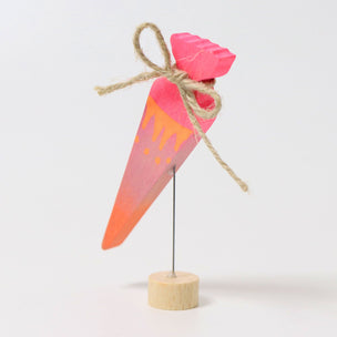 Grimm's Neon Pink school cone decorative figure | Conscious Craft