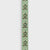 Decorative ribbon with Christmas tree pattern on a light green background