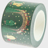 Roll of decorative tape with festive design on a white background