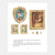 Illustrations of framed portraits with gold frames on a white background