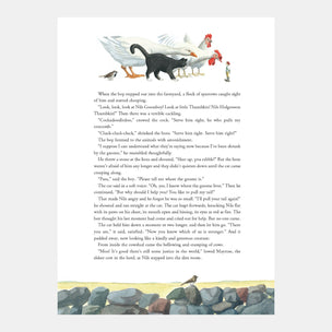 Page from a book with illustrations of farm animals and text.