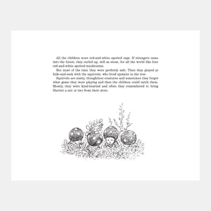 Text with black ink on a white background, featuring illustrations of hedgehogs and plants.