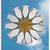 Decorative metal flower sculpture against a blue sky