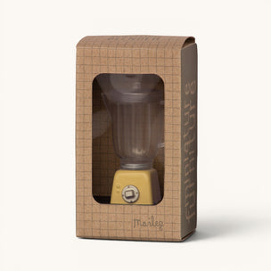 Small Maileg blender in a cardboard box packaging on a white background