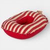 Red and beige striped Maileg Mouse boat