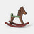 Wooden rocking horse on a white background