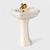 Maileg Pedestal sink with gold faucet on a light gray background