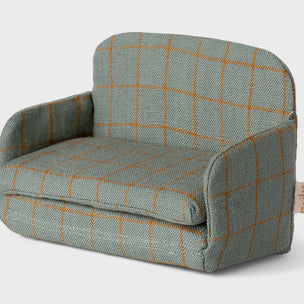 Maileg Foldable chair with plaid pattern on a white background