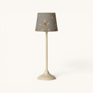 Maileg  lamp with a floral-patterned shade on a white background