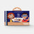 Packaging of a face painting kit with cartoon characters on a white background