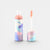 Lip balm with colorful packaging on a white background
