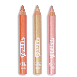 Set of 3 Glitter Make-up Pencils | Sunshine