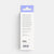 Back of a cosmetic packaging with ingredient list and brand name on a white background