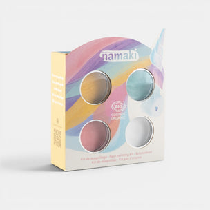 Namaki makeup kit packaging with colorful design on a white background
