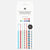 A retail package of a DIY friendship bracelet kit. The white cardboard box features German and English text, a 'moy' brand logo, a 'CLASSIC COLOURS' label with ten color swatches, and illustrations of four colorful woven friendship bracelets at the bottom.