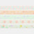 Set of three floral tape with pastel colors on a white background