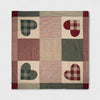 Maileg Patchwork quilt with heart and plaid patterns on a white background