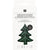 Rico Designs embroidery kit in its original white packaging, featuring a dark green Christmas tree design with white embroidery stitches and small red berry accents.