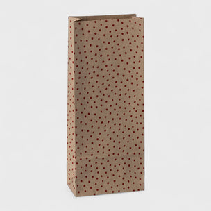 Maileg Brown paper bag with red polka dots on a light gray background