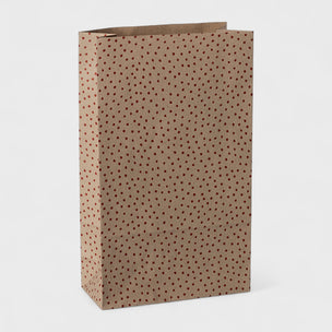 Maileg Kraft paper bag with red polka dots on a white background