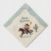 Maileg Birthday-themed napkin with cowboy design on a white background