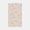 Patterned paper with colorful illustrations on a beige background