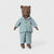 Maileg teddy bear wearing a blue checkered outfit on a white background