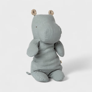 Safari Friends | Medium Hippo Blue Grey
