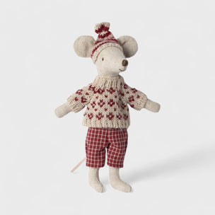 Maileg Winter Mouse Mum Red