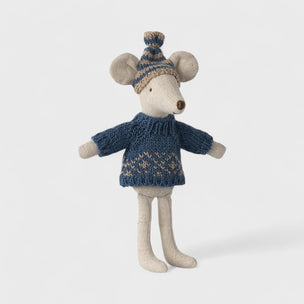 Maileg Knitted Sweater & Hat | Dad Mouse