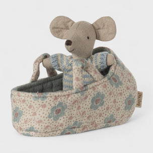 Maileg Baby mouse in cot 