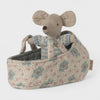 Maileg Baby mouse in cot 