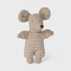 Maileg  baby Knitted mouse toy on a white background