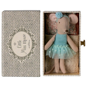 Maileg Dance Mouse in Daybed Little Sister Blue