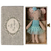 Maileg Dance Mouse in Daybed Little Sister Blue