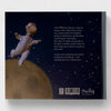Maileg Book cover with an astronaut on the moon and text about a mouse named LouMax.