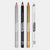 Four makeup pencils with different colored tips on a white background, featuring the brand 'Hamaki'.