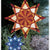 Star-shaped quilted decorations on a natural background