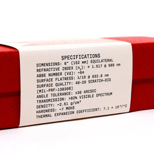 Laboratory Glass Prism - 6"