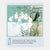 Illustration of snow children dancing outside a window on a snowy day.